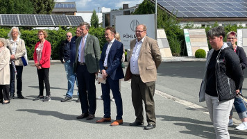 Besuch zum 150-ten Jubiläum der Firma Fliesen-Pöhlmann, auch die SPD-Fraktion mischte sich unter die Gäste